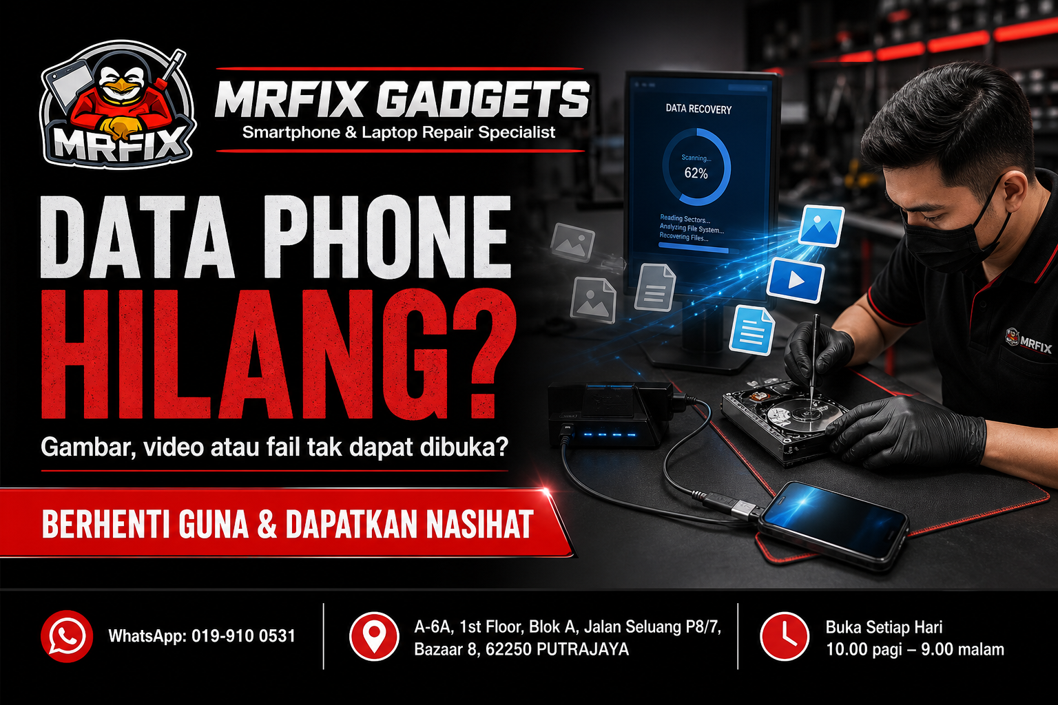 Data phone hilang MRFIX Putrajaya