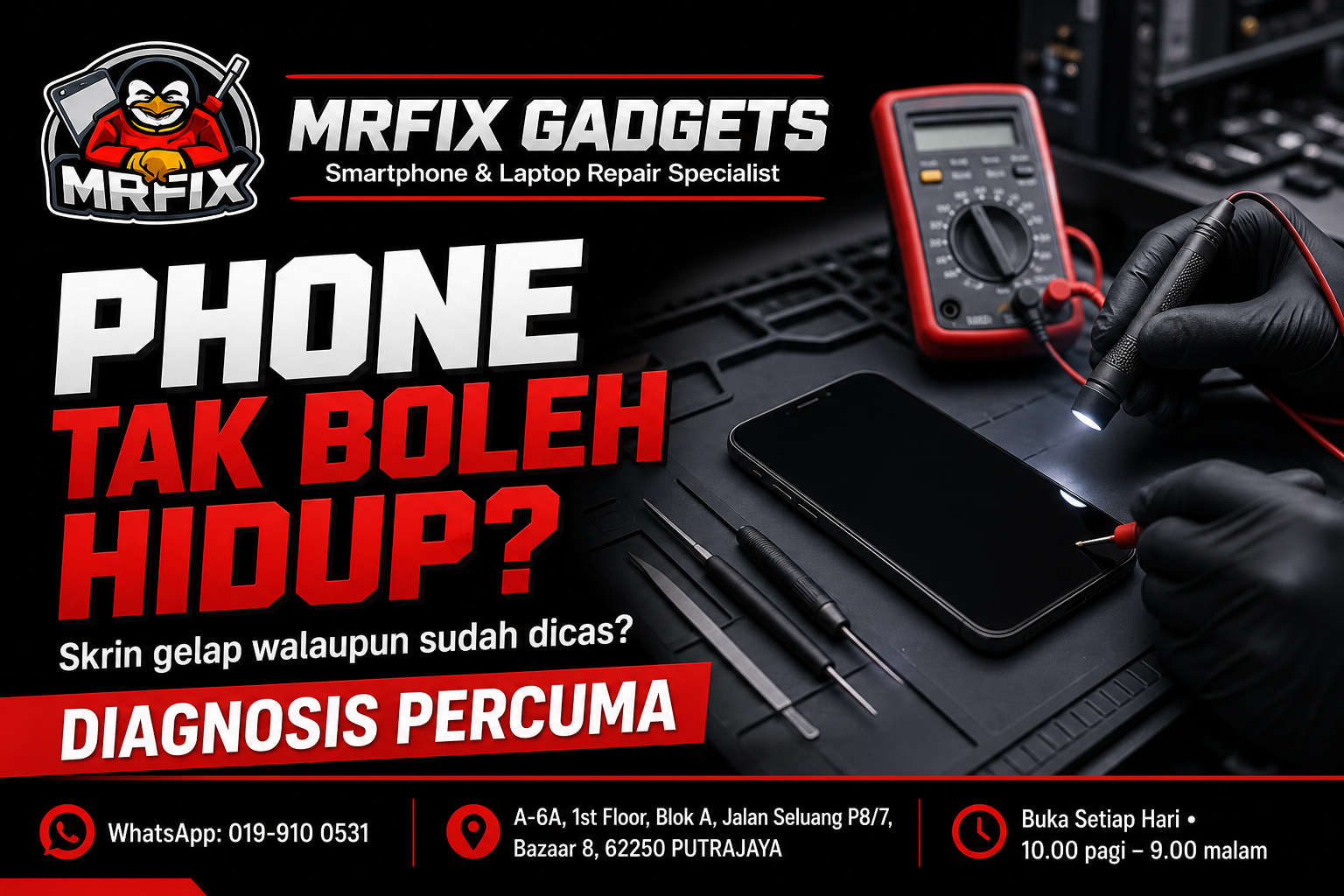 Phone tak boleh hidup MRFIX Putrajaya