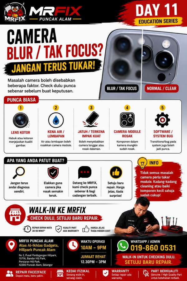 kedai repair phone Puncak Alam - Camera Phone Blur? Kedai Repair Phone Puncak Alam Kongsi Punca Sebenar