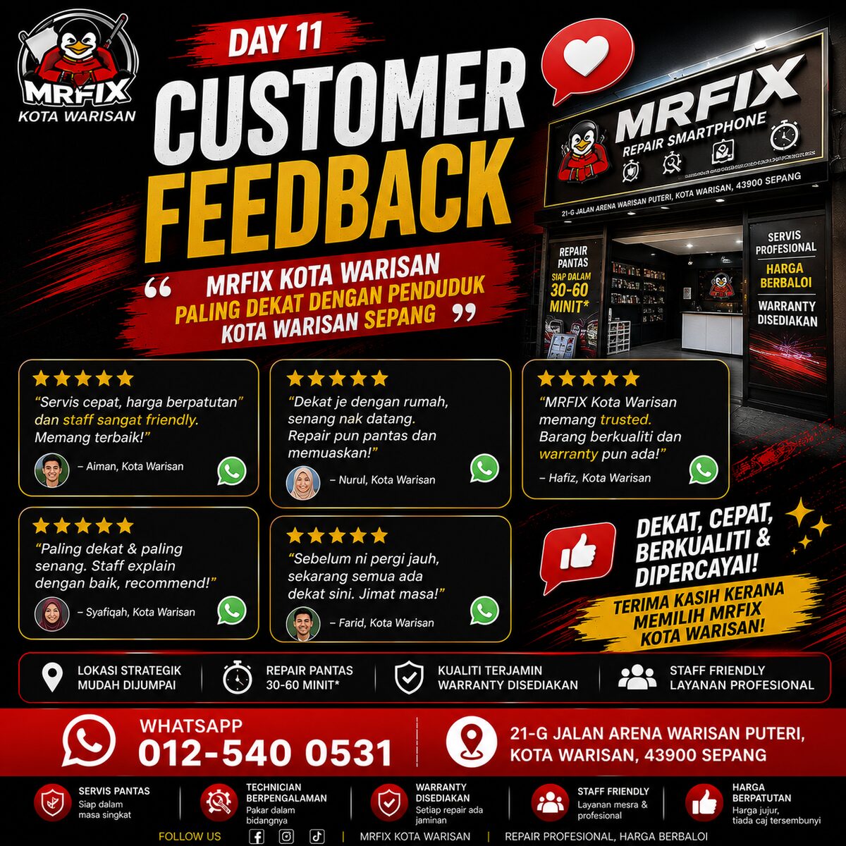 Apa Kata Pelanggan MRFIX Kota Warisan - MRFIX Kota Warisan
