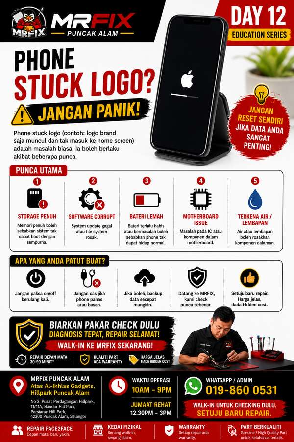 kedai repair phone Puncak Alam - Phone Stuck Logo? Jangan Panik, Ini Yang Perlu Anda Tahu