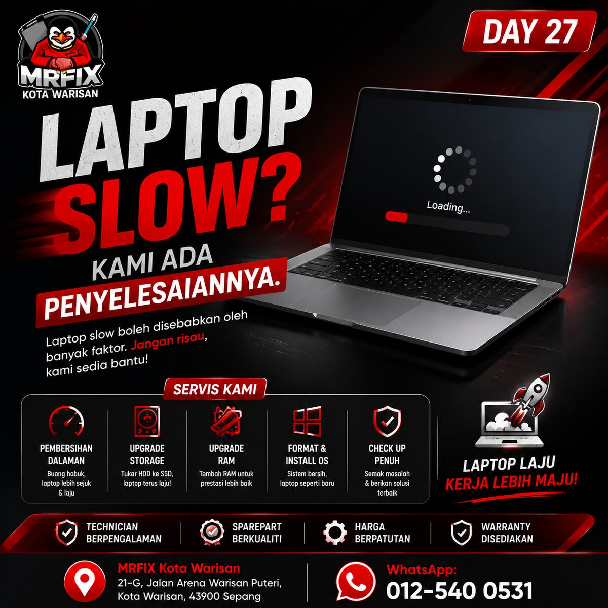 Laptop Slow? Upgrade SSD & RAM di Kota Warisan - MRFIX Kota Warisan