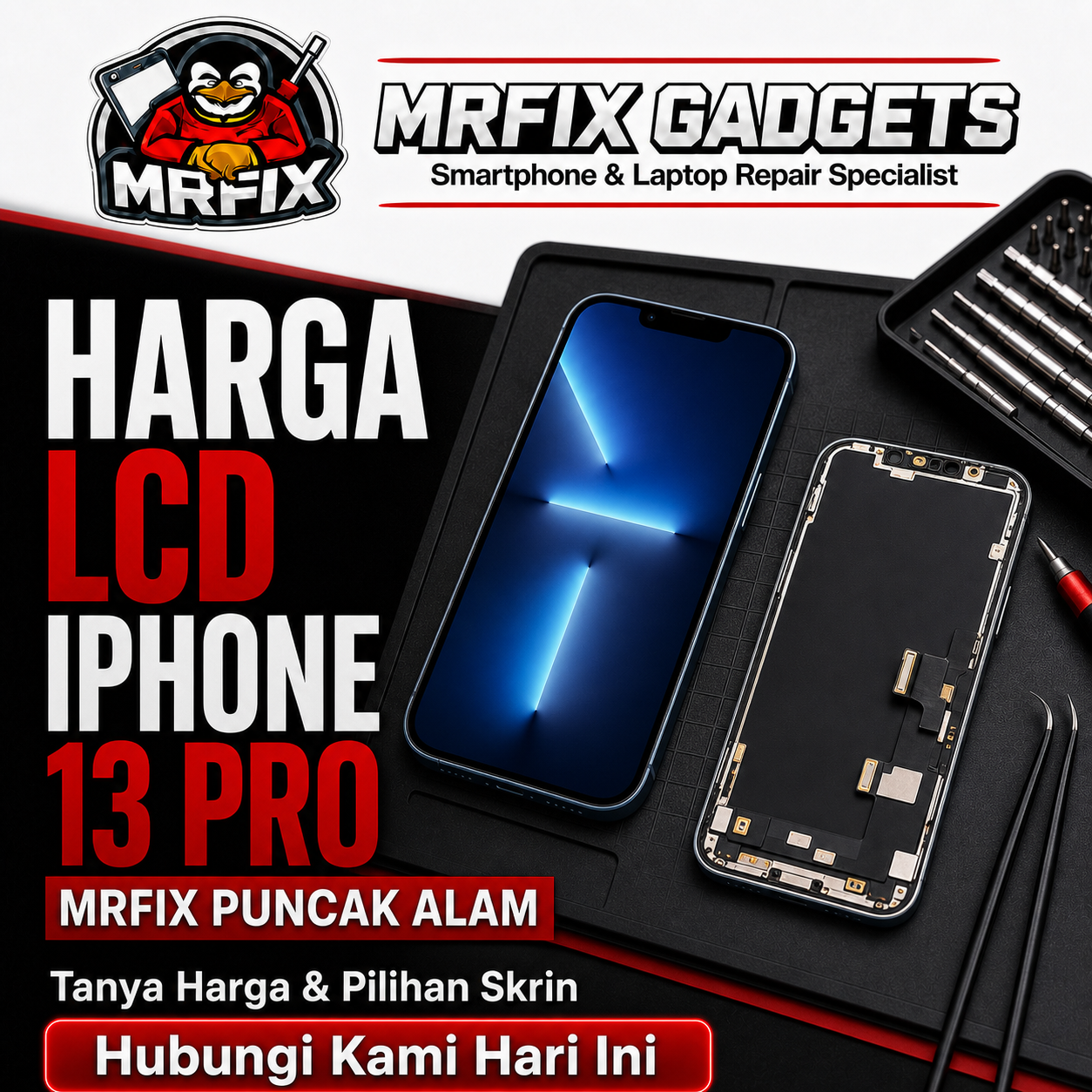 Harga LCD iPhone 13 Pro MRFIX Putrajaya