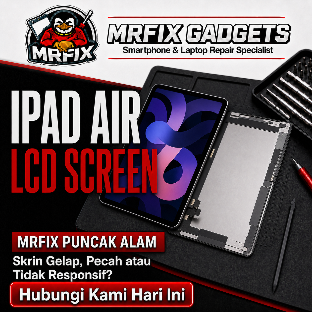 iPad Air LCD screen MRFIX Putrajaya