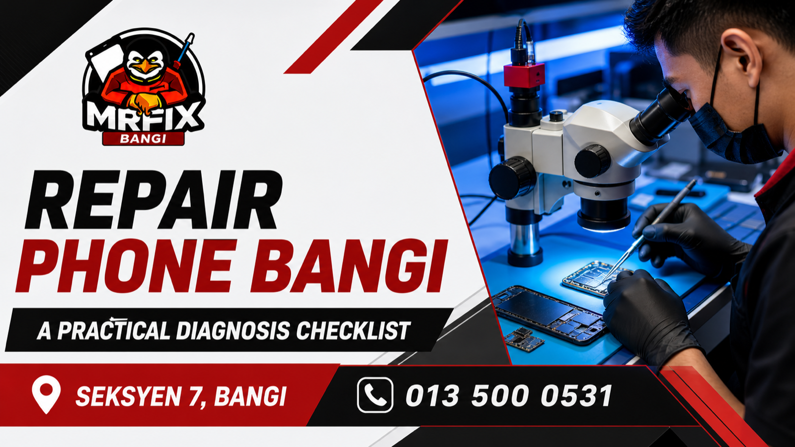 Repair Phone Bangi diagnosis checklist