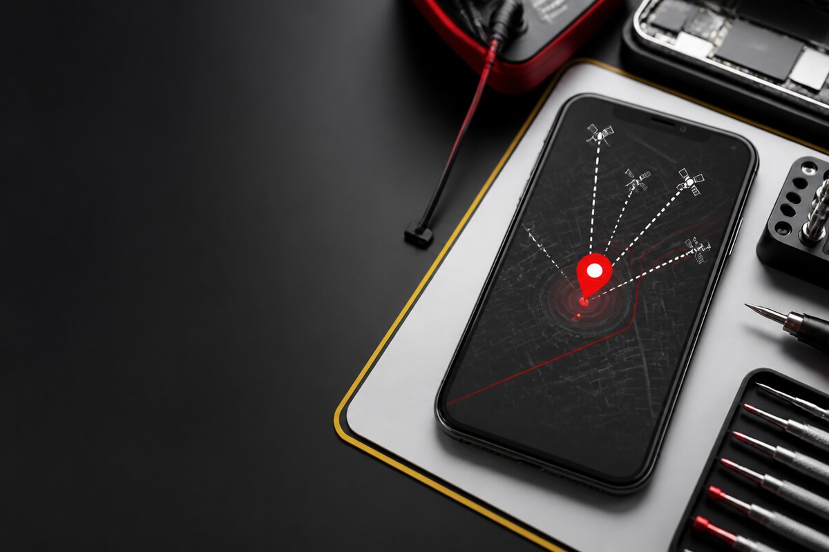 Ujian pin lokasi tersasar untuk repair GPS phone Bangi