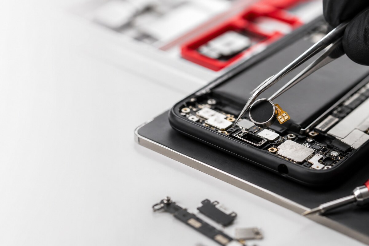 Diagnosis motor getaran dan sambungan haptic telefon