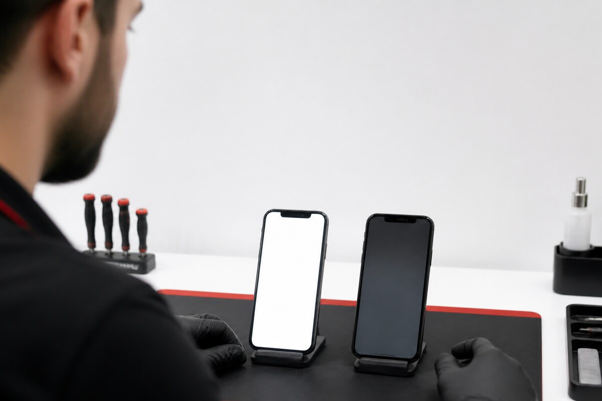 Comparing phone screen response under different light levels
