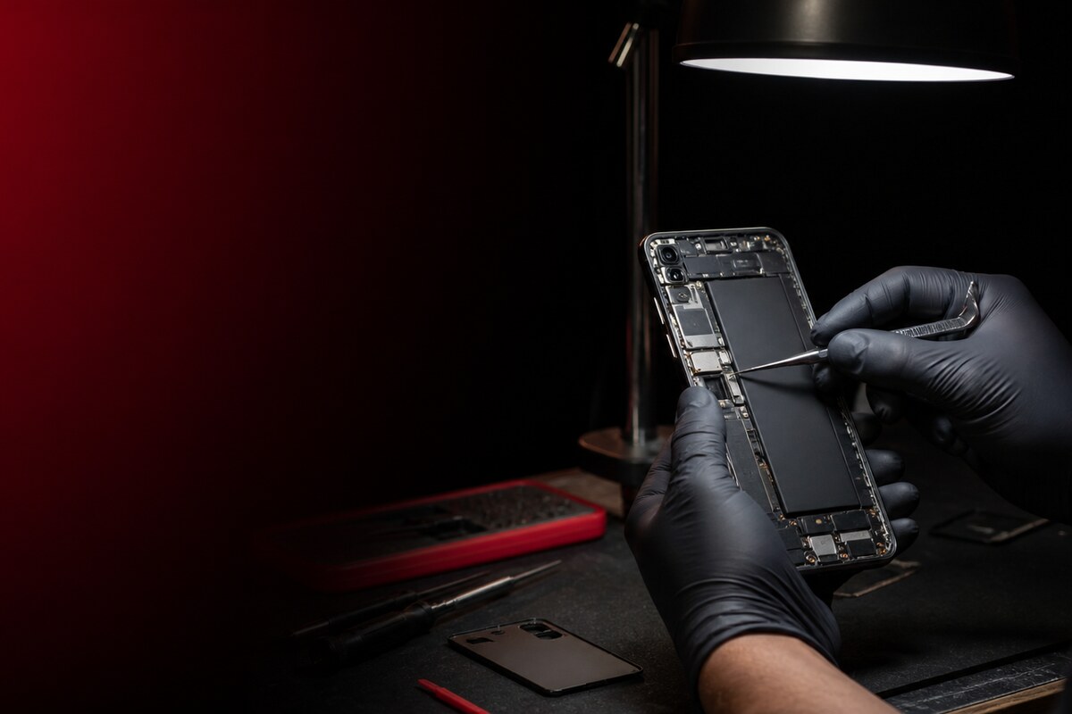 Fingerprint unlock consistency test for phone repair in Bangi