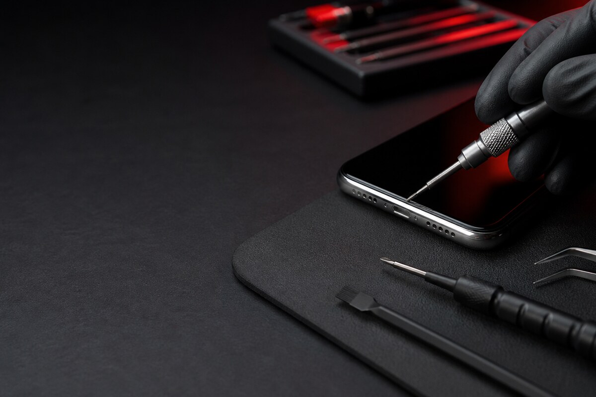 Professional smartphone microphone port inspection