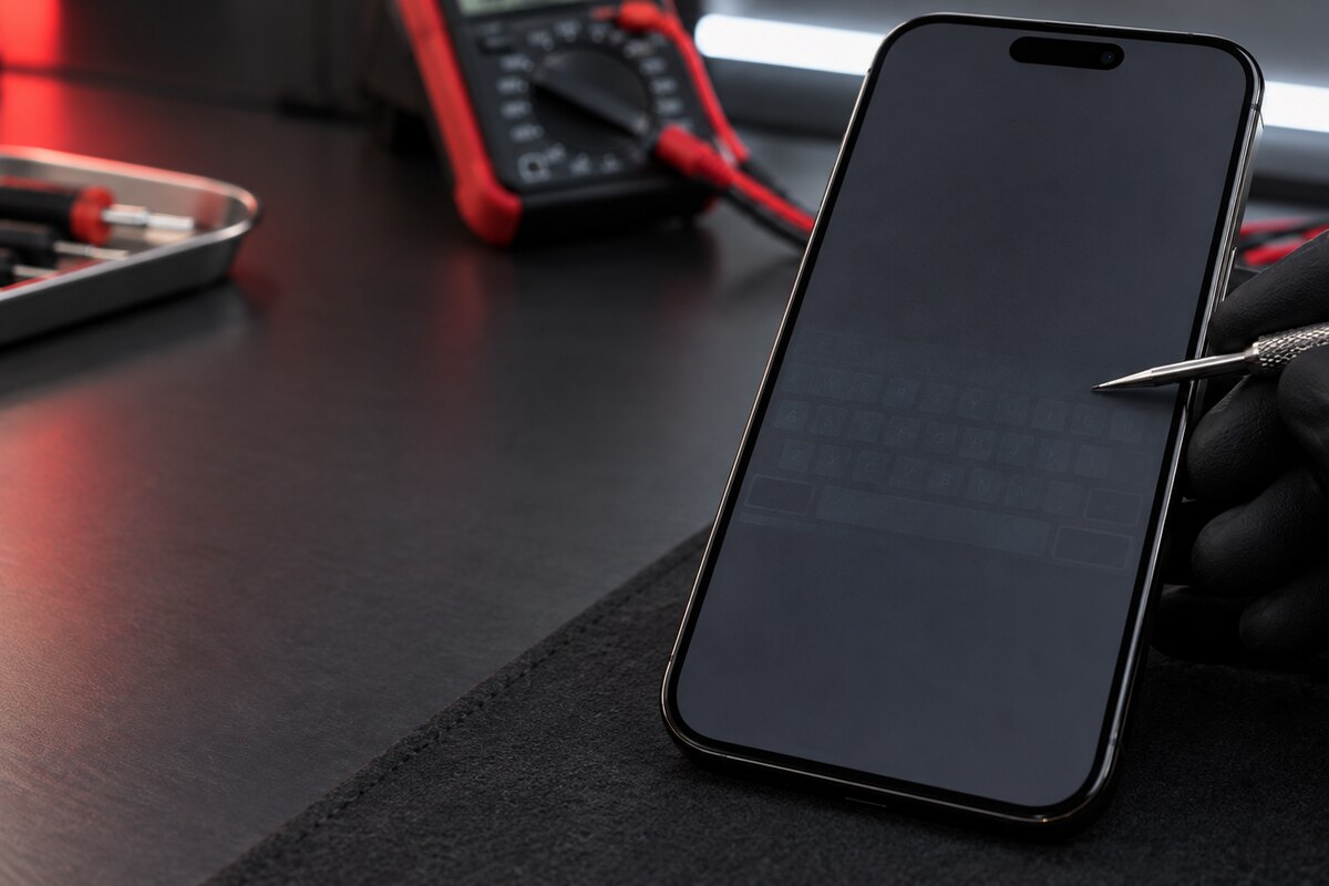Pemeriksaan keseragaman warna panel OLED telefon