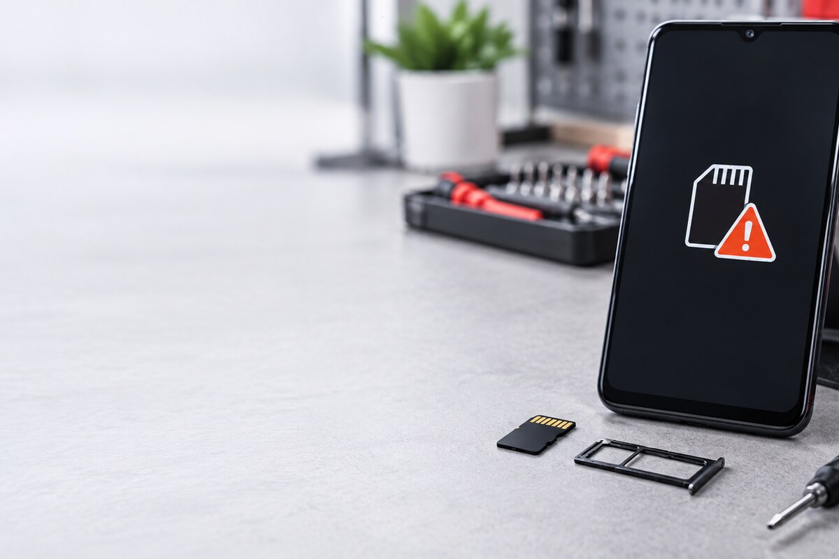 Perbandingan kad microSD tray dan slot telefon